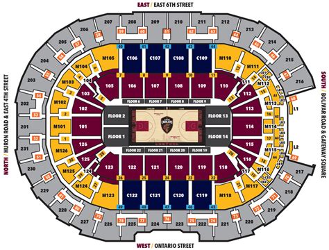 rocket mortgage fieldhouse seating chart cavs